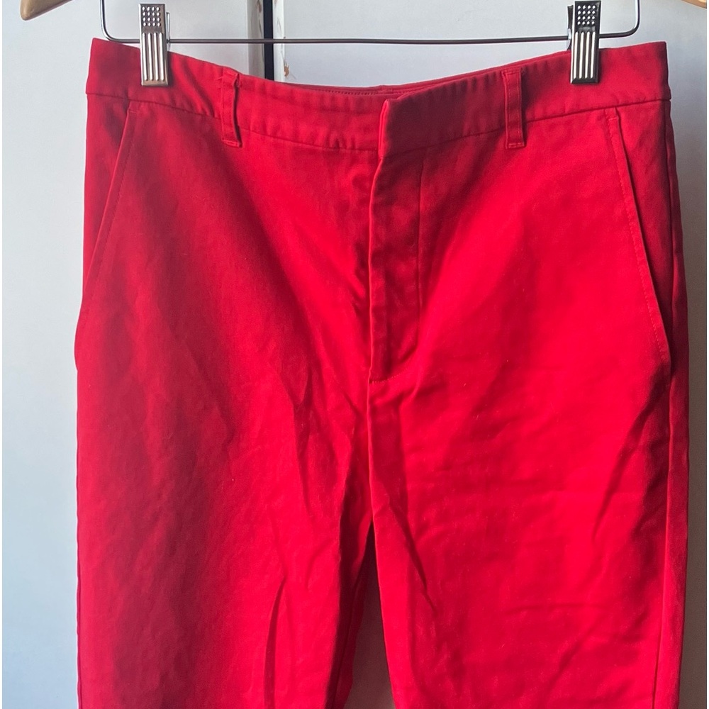 Lauren by Ralph Lauren Red Cotton Tapered Pant, Size 6